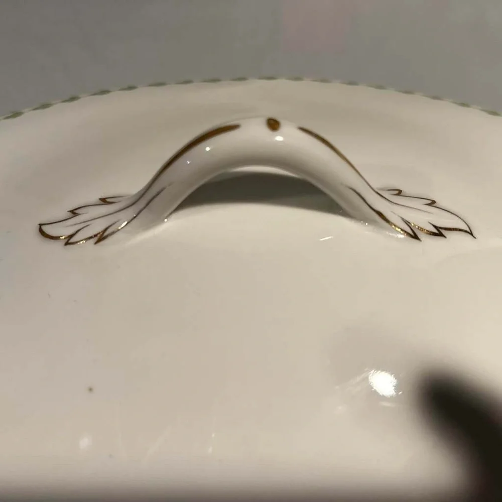 Vintage oval porcelain